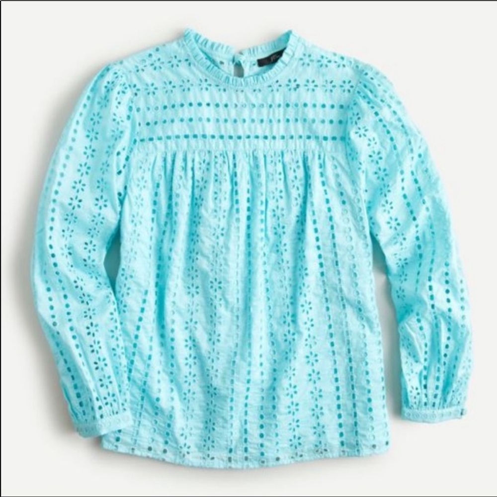 J. Crew Ditsy Eyelet Top NWT